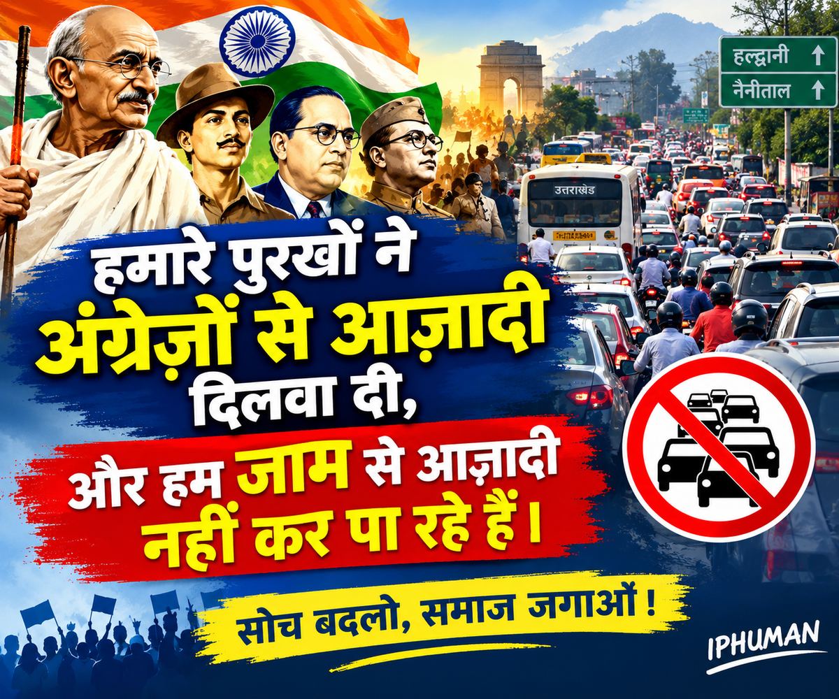 हमारे पुरखों ने अंग्रेज़ों की गुलामी से देश को आज़ादी दिलाई, लेकिन हम आज भी जाम की गुलामी से मुक्त नहीं हो पाए हैं।