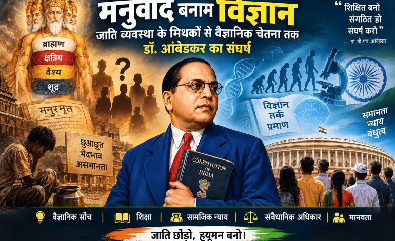 मनुवाद बनाम विज्ञान: जाति व्यवस्था के मिथक और अंबेडकर का प्रतिरोध
